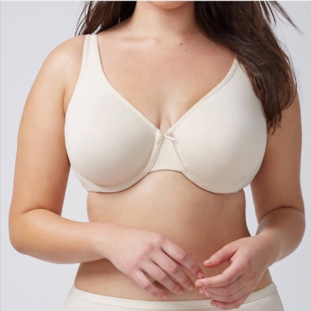 Tan Unlined Full Coverage Bra